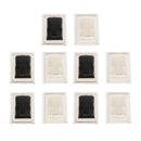 10Pcs Rectangle Acrylic Jewelry Ring Display Finger Holder Stand Showcase Counter Display Rack Black And White Color