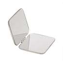 Premium Quality Pocket Mini Square Compact FULL STAINLESS STEEL Cosmetic Foldable Makeup Mirror Magnifying Mirror 2 Sides Will not Break into Pieces