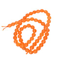 6mm Faceted Jade Round Gemstone Beads For Jewelry Bracelet Necklace Making Accessory 15.5" Orange