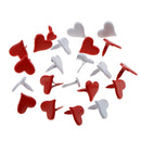 100 Pieces 11mm Heart Shape Metal Brads Paper Fasteners for Scrapbooking Crafts