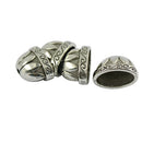 Tibetan Silver Large Pewter Caps Flower Focal Beads Jewelry Making Findings 20 Pieces