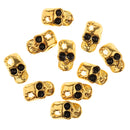 10pcs 3D Halloween Nail Art Decoration Stickers Skull Glitter Charms Alloy Jewelry Rhinestone DIY