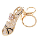 Opal Crystal High-heeled Shoes Crystal Keychain Keyring Purse Bag Key Chain Ring Pink