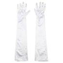 Women Ladies Fashionable Opera Evening Wedding Bridal Prom Party Long Satin Gloves 1 Pair Beige