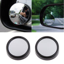 2x Universal 360 Wide Angle Convex Rear Side View Blind Spot Mirror for Car