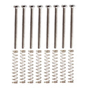 Set of 8 Metal Electric Guitar Humbucker Double Coil Pickup Frame Clamp Screws + Springs Silver