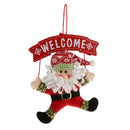 WELCOME Christmas Door Wall Hanging Decor Santa Claus Home Party Ornament
