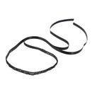 Black Long Satin Ribbon Beaded Headband Hair Band Headpiece Wedding Bridal