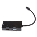 3In1 DP Male to VGA DVI HDMI Female Converter Adapter Cable For MacBook Black