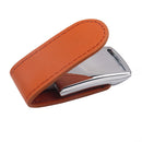 PU-Leather Clamshell Flash Drive Memory Stick Storage Thumb for Computer Brown 64GB