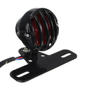 Black Round Metal Motorcycle Tail Brake Light for Harley Bobber Chopper Custom