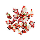 20 Pieces Christmas Santa Wooden Crafts Pegs Paper Photos Hanging Clips Embellishments for Christmas Home Party Decoration 48mm