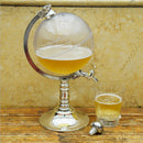 1L Globe Shaped Beverage Dispenser Drink Beer Machine Pump Single Canister