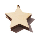 25pcs Unfinished Cutouts Wooden Star Craft Shapes Christmas DIY Wood Gift Tags Hanging Embellishments Scrapbooking