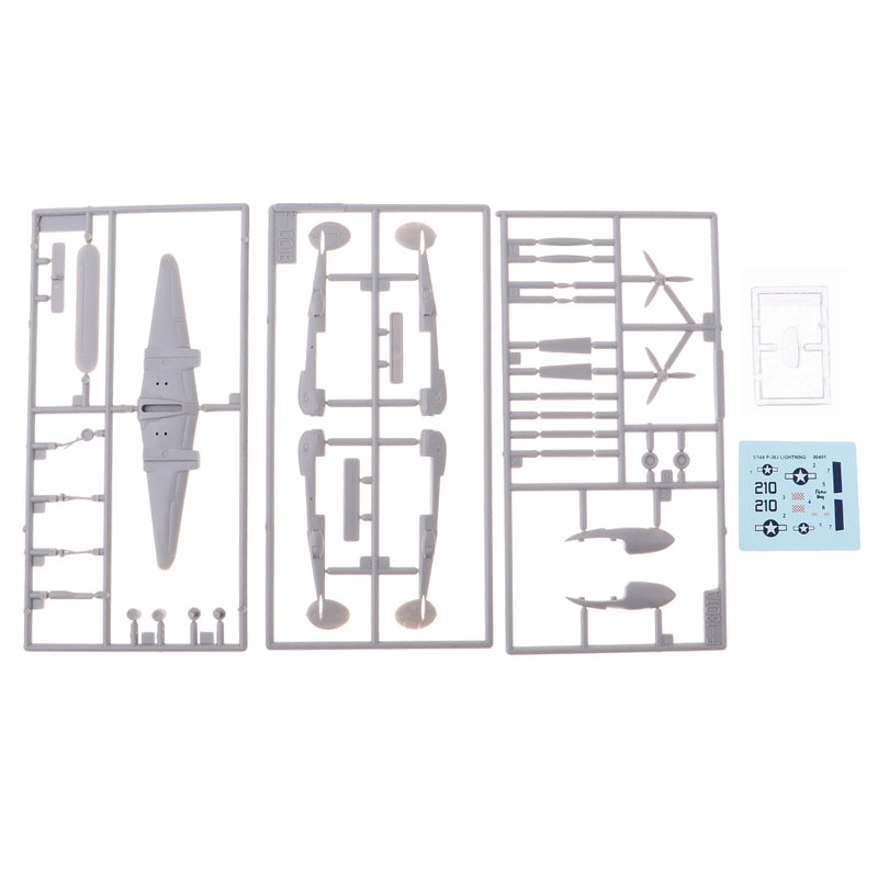 1/144 Scale US P-38J FIGHTER Airplane Aircraft Plastic Model Kit with Decals