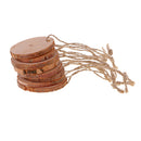 10 Pieces Hanging Pine Wood Slices Tree Bark Wooden Circle DIY Craft Wedding Decoration 0.4cm Thickness