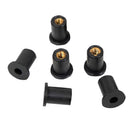 6 Pieces Motorcycle / ATV M5 Rubber Well Nut Windscreen & Fairing Wellnuts