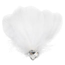 Women's Diamante Feather Hair Clips Wedding Party DIY Hair Decor White