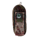 Outdoor Handheld Flashlights Accessories - LED Flashlight Holster Holder Torch Case Pouch Bag with Mini Compass - Camouflage