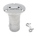 38mm 1.5'' Silver 316 Stainless Steel Water Deck Fill Filler & Key and O Ring Seal, Screws Mounting Hardware for Marine Boat RV Yacht