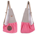 Canvas Dog Cat Mesh Carrier Shoulder Sling Bag Tote Pouch Pet Supplies Pink