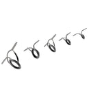 5pcs Fishing Rod Guides Eye Rings Rod Top Ring DIY Tip Repair Kit Silver