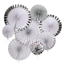 8pcs/Set Tissue Paper Wheel Folding Hanging Fan Backdrop Party Decor