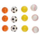 12 Pieces Sports Ball PU Sponge Bouncy Ball Squeezing Toy Gift for Kids/Adults Play Fun