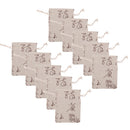 10Pcs Linen Jute Sack Jewelry Pouch Drawstring Gift Bags Holder Wedding
