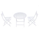 1:12 Scale Dollhouse Miniature Furniture White Round Table Chairs Model Set