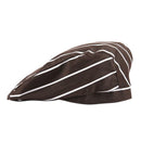Fashion Unisex Chef Hat Catering Baker Cook Duckbill Beret Golf Cap Coffee White Stripes