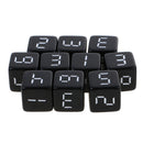 10 Pieces 16mm D6 Dice Six Sided Die Black with White Numbers for RPG & Board Games