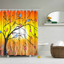 Home Bathroom Shower Room Decor Charms Colorful Fabric Bath Shower Curtain With Hooks Ring 8