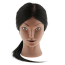 Cosmetology Silicone Practice Training Mannequin Head Straight Human Hair