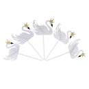 5x White Swan Cake Picks Wedding Cake Topper Wedding Anniversary Cake DÃ©cor