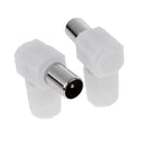 10 Pieces Right Angle RF Male Connector Plug For RG6 Coaxial Cable TV Aerial Signal