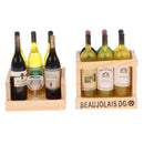 2 Set Miniature Beer Wine Drink Bottles Goblet Cup With Magnet Wooden Storage Box 1/12 Dollhouse Kitchen Life Scenes Decoration