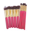 10PCS Pro Makeup Cosmetic Eyeshadow Brow Face Contour Foundation Lip Brushes
