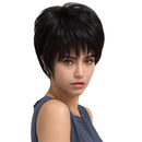 Black Fashion Women Natural Short Straight Synthetic Full Hair Wig for Cosplay Party