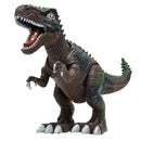 Kids Electric Dinosaur Toy Walking Tyrannosaurus With Light & Sound - Brown Green