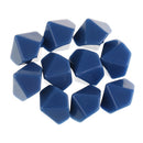 Blue 10 Pieces Resin Multi-Sided Blank Dice Die DIY for Party Bar Casino Supplies Table Game Props