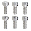 6pcs Electric Guitar Tremolo Bridge Locked String Saddles Screws Part Silver