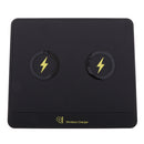 Dual Wireless Charger Fast Charging Pad Dock Mat Plate for iPhone X 8 8Plus, Samsung Galaxy Note8 S8 S8+ S7 S7 Edge and Other Qi-enabled Device(AC Adapter Included)