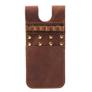 Cow Leather Archery Arrow Quiver Holder Side Hip Belt Bag Pocket - Brown
