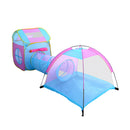 55'' Kids Playhouse Tent With Tunnel Set, Portable Outdoor Indoor Pop Up Playhouse Ball Pit Tent Toys Toddlers Child Christmas Gift