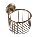 Oil Rubbed Light Copper Wall Mounted Toilet Paper Roll Holders Paper Basket for Bathroom with Pattern Base