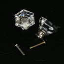 Elegant Acrylic Drawer Cabinet Dresser Door Hexagon Shaped Handle With Mounting Screws Clear 31MM