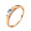 New Charm Rose Gold Plated Creative Wedding Engagement Bridal Rings with Crystal