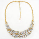 Elegant Crystal Rhinestone Clavicle Chain Necklace Gold Tone Women Statement Jewelry