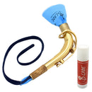 Replacement Parts Saxophone Bend Neck & Cleaning Cloth & Cork Grease for Sax Maintenance